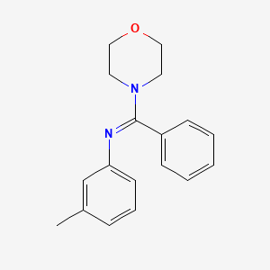 (E)-N-(3-Methylphenyl)-1-(morpholin-4-yl)-1-phenylmethanimine