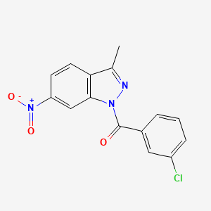 (3-Chlorophenyl)(3-methyl-6-nitro-1H-indazol-1-yl)methanone