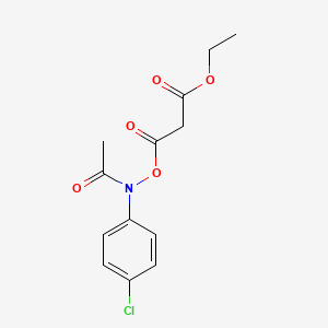 Ethyl 3-{[acetyl(4-chlorophenyl)amino]oxy}-3-oxopropanoate