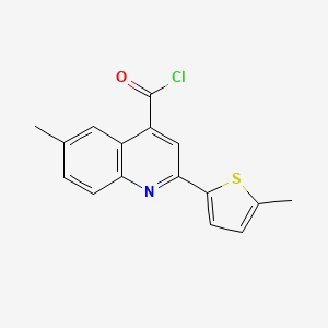 6-Methyl-2-(5-methyl-2-thienyl)quinoline-4-carbonyl chloride