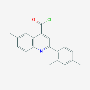 molecular formula C19H16ClNO B1452741 2-(2,4-Dimethylphenyl)-6-methylquinoline-4-carbonyl chloride CAS No. 1160253-45-1