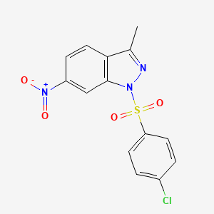 1-(4-Chlorobenzene-1-sulfonyl)-3-methyl-6-nitro-1H-indazole