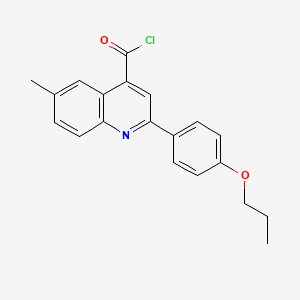 6-Methyl-2-(4-propoxyphenyl)quinoline-4-carbonyl chloride