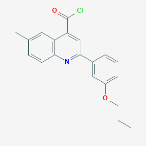 6-Methyl-2-(3-propoxyphenyl)quinoline-4-carbonyl chloride