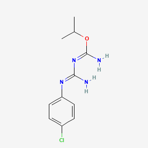 molecular formula C11H15ClN4O B14527462 Isopropyl((4-chlorophenyl)amino)iminomethylcarbamimidate CAS No. 62695-36-7