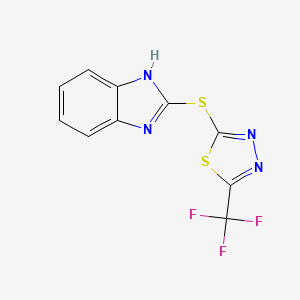 2-{[5-(Trifluoromethyl)-1,3,4-thiadiazol-2-yl]sulfanyl}-1H-benzimidazole