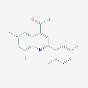 molecular formula C20H18ClNO B1452747 2-(2,5-Dimethylphenyl)-6,8-dimethylquinoline-4-carbonyl chloride CAS No. 1160254-97-6