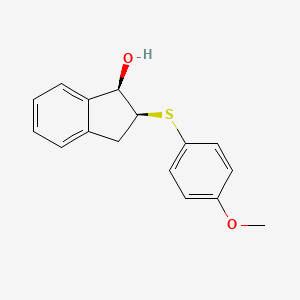 (1R,2S)-2-[(4-Methoxyphenyl)sulfanyl]-2,3-dihydro-1H-inden-1-ol