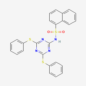 N-[4,6-Bis(phenylsulfanyl)-1,3,5-triazin-2-yl]naphthalene-1-sulfonamide