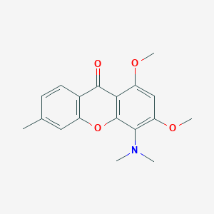 4-(Dimethylamino)-1,3-dimethoxy-6-methyl-9H-xanthen-9-one