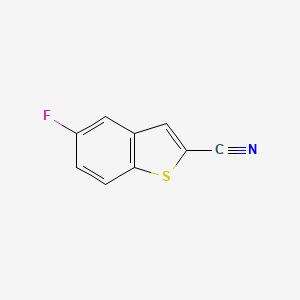 molecular formula C9H4FNS B1452763 5-氟-1-苯并噻吩-2-碳腈 CAS No. 1190198-23-2