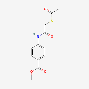 molecular formula C12H13NO4S B14527642 Methyl 4-[2-(acetylsulfanyl)acetamido]benzoate CAS No. 62393-20-8