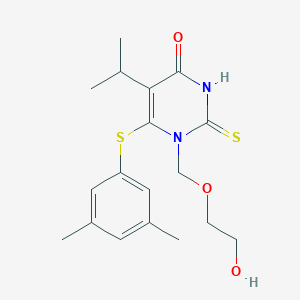 B145277 5-Isopropyl-1-((hydroxyethoxy)methyl)-6-(3,5-dimethylphenythio)-2-thiouracil CAS No. 137897-89-3