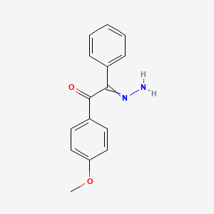 molecular formula C15H14N2O2 B14527808 Ethanedione, (4-methoxyphenyl)phenyl-, 1-hydrazone CAS No. 62482-43-3