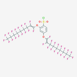 2,4-Bis[(1,2,3,3,4,4,5,5,6,6,7,7,8,8,9,9,9-heptadecafluoronon-1-en-1-yl)oxy]benzene-1-sulfonyl chloride