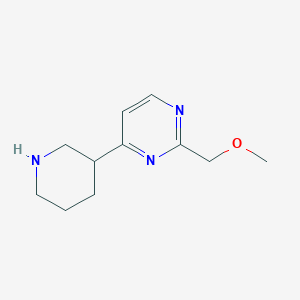molecular formula C11H17N3O B1452792 2-(Methoxymethyl)-4-(piperidin-3-yl)pyrimidine CAS No. 914299-49-3