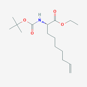 molecular formula C16H29NO4 B1452794 (2S)-2-[[(Tert-butoxy)carbonyl]amino]-8-nonenoic acid ethyl ester CAS No. 881683-81-4