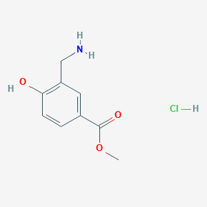 molecular formula C9H12ClNO3 B1452797 Methyl 3-(aminomethyl)-4-hydroxybenzoate hydrochloride CAS No. 1212060-50-8