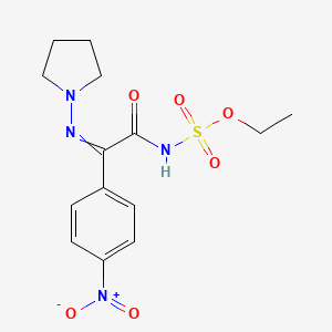 Ethyl {(4-nitrophenyl)[(pyrrolidin-1-yl)imino]acetyl}sulfamate