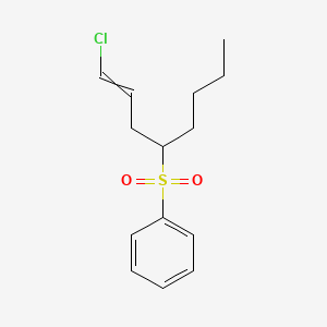 (1-Chlorooct-1-ene-4-sulfonyl)benzene