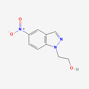 molecular formula C9H9N3O3 B1452800 2-(5-硝基-1H-吲唑-1-基)乙醇 CAS No. 1056619-14-7