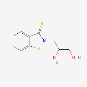 2-(2,3-Dihydroxypropyl)-1,2-benzothiazole-3(2H)-thione