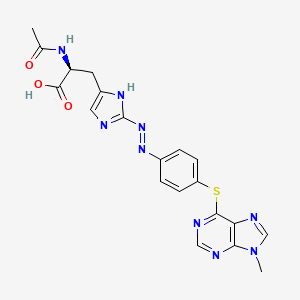 N-Acetyl-3-[2-(2-{4-[(9-methyl-9H-purin-6-yl)sulfanyl]phenyl}hydrazinylidene)-2H-imidazol-4-yl]-L-alanine