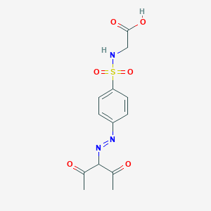 N-{4-[(E)-(2,4-Dioxopentan-3-yl)diazenyl]benzene-1-sulfonyl}glycine