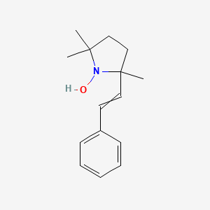 2,2,5-Trimethyl-5-(2-phenylethenyl)pyrrolidin-1-ol