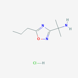 2-(5-Propyl-1,2,4-oxadiazol-3-yl)propan-2-amine hydrochloride