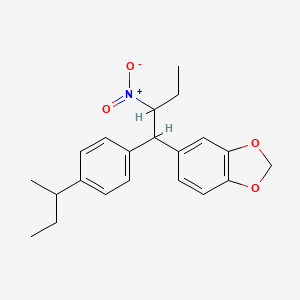 5-{1-[4-(Butan-2-yl)phenyl]-2-nitrobutyl}-2H-1,3-benzodioxole