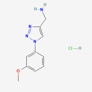 molecular formula C10H13ClN4O B1452809 [1-(3-甲氧基苯基)-1H-1,2,3-三唑-4-基]甲胺盐酸盐 CAS No. 1235441-33-4
