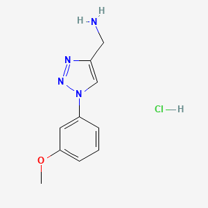 molecular formula C10H13ClN4O B1452809 [1-(3-メトキシフェニル)-1H-1,2,3-トリアゾール-4-イル]メタナミン塩酸塩 CAS No. 1235441-33-4