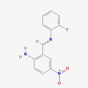 2-{(E)-[(2-Fluorophenyl)imino]methyl}-4-nitroaniline