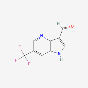 molecular formula C9H5F3N2O B1452811 6-(trifluoromethyl)-1H-pyrrolo[3,2-b]pyridine-3-carbaldehyde CAS No. 1190311-65-9