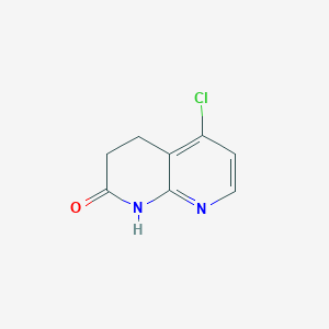 molecular formula C8H7ClN2O B1452812 5-chloro-3,4-dihydro-1,8-naphthyridin-2(1H)-one CAS No. 1237535-79-3