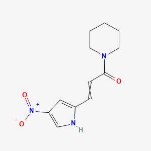 3-(4-Nitro-1H-pyrrol-2-yl)-1-(piperidin-1-yl)prop-2-en-1-one