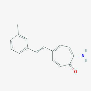 2-Amino-5-[2-(3-methylphenyl)ethenyl]cyclohepta-2,4,6-trien-1-one