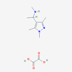 molecular formula C11H19N3O4 B1452818 Methyl-[1-(1,3,5-trimethyl-1h-pyrazol-4-yl)ethyl]amine oxalate CAS No. 1260683-88-2