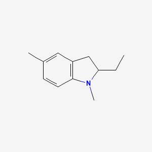 1H-Indole, 2-ethyl-2,3-dihydro-1,5-dimethyl-