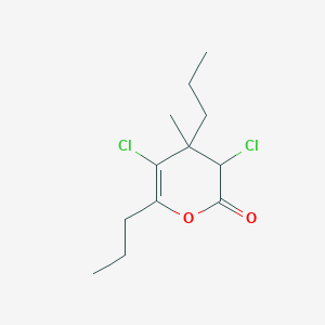 3,5-Dichloro-4-methyl-4,6-dipropyl-3,4-dihydro-2H-pyran-2-one