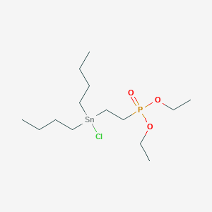 Diethyl {2-[dibutyl(chloro)stannyl]ethyl}phosphonate