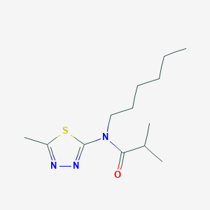 N-Hexyl-2-methyl-N-(5-methyl-1,3,4-thiadiazol-2-YL)propanamide