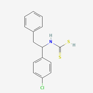 [1-(4-Chlorophenyl)-2-phenylethyl]carbamodithioic acid