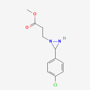 Methyl 3-[3-(4-chlorophenyl)diaziridin-1-yl]propanoate