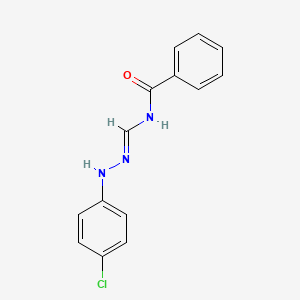 N-[(E)-[(4-chlorophenyl)hydrazinylidene]methyl]benzamide