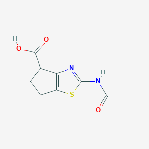 2-(acetylamino)-5,6-dihydro-4H-cyclopenta[d][1,3]thiazole-4-carboxylic acid