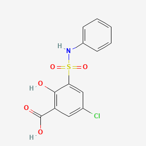 5-Chloro-2-hydroxy-3-(phenylsulfamoyl)benzoic acid