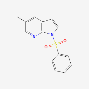 molecular formula C14H12N2O2S B1452838 1H-Pyrrolo[2,3-B]pyridine, 5-methyl-1-(phenylsulfonyl)- CAS No. 1001070-50-3