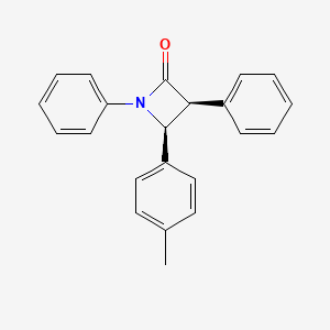 2-Azetidinone, 4-(4-methylphenyl)-1,3-diphenyl-, cis-